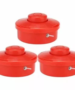 LITZEE Tête De Coupe-Herbe, 3 Pièces En Plastique Universel Pour Tondeuse à Gazon En Plastique, Remplacement La Tête De Tondeuse De Jardin Rouge, Accessoire Coupe Tête Débroussailleuse - 10,5 Cm