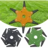 DONTODENT Tête De Débroussailleuse En Métal à 6 Dents - Tête De Tondeuse à Gazon De Jardin 2 Commandes - Vert, Lame Plate -Débroussailleuse Soldes Magasin 52570515 1