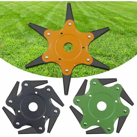 DONTODENT Tête De Débroussailleuse En Métal à 6 Dents - Tête De Tondeuse à Gazon De Jardin 2 Commandes - Vert, Lame Plate 3 DONTODENT Tête De Débroussailleuse En Métal à 6 Dents - Tête De Tondeuse à Gazon De Jardin 2 Commandes - Vert, Lame Plate