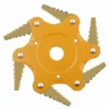 DONTODENT Tête De Débroussailleuse En Métal à 6 Dents - Tête De Tondeuse à Gazon De Jardin 2 Commandes - Vert, Lame Dorée -Débroussailleuse Soldes Magasin 52570732 1