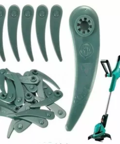 DONTODENT Lot De 50 Lames En Plastique Pour Tondeuse à Gazon, Agriculture, Foresterie, Jardinage, Accessoire De Rechange Pour Tondeuse à Gazon -en Dents De Scie*25+dent Plate*25