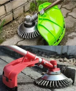 DECKON Tête De Coupe-herbe En Fil D'acier, 150+200mm, Tête De Coupe-herbe De Jardin à Bord Rond, Brosse De Désherbage, Tondeuse à Gazon, Outil De Jardin 8 DECKON Tête De Coupe-herbe En Fil D'acier, 150+200mm, Tête De Coupe-herbe De Jardin à Bord Rond, Brosse De Désherbage, Tondeuse à Gazon, Outil De Jardin -Débroussailleuse Soldes Magasin 52693700 2