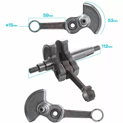 Boudech Vilebrequin Complet Avec Bielle Pour Moteurs 2 Temps. Vilebrequin De Rechange Pour Débroussailleuses, Coupe-herbe Et Coupe-bordures. 6 Boudech Vilebrequin Complet Avec Bielle Pour Moteurs 2 Temps. Vilebrequin De Rechange Pour Débroussailleuses, Coupe-herbe Et Coupe-bordures. – Image 4