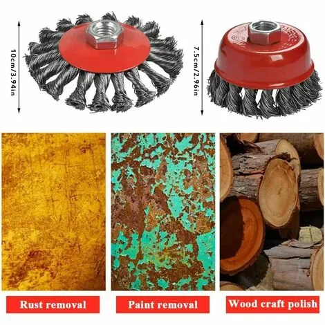 DKSFJKL Tête Brosse Désherbage, Pour Débroussailleuse, Plateau Désherbage En Fil D'acier Universel Aménagement Paysager Coupe Irrigation Machines Accessoires (4 Pouces) 5 DKSFJKL Tête Brosse Désherbage, Pour Débroussailleuse, Plateau Désherbage En Fil D'acier Universel Aménagement Paysager Coupe Irrigation Machines Accessoires (4 Pouces) â Image 3