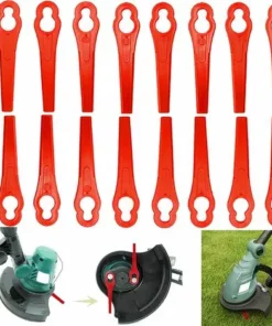 Lames En Plastique De Rechange, Lame Coupe Bordure Tondeuse à Gazon En Plastique Lames Pour Jardin Et Pelouse Coupe Bordures (Rouge)Macaron