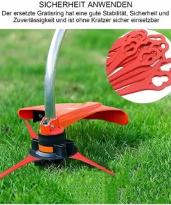 Lames En Plastique De Rechange, Lame Coupe Bordure Tondeuse à Gazon En Plastique Lames Pour Jardin Et Pelouse Coupe Bordures (Rouge)Macaron -Débroussailleuse Soldes Magasin 53912344 5