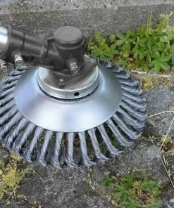 Conique En Fil Acier Massif De Fer Noué Gazon Tête Coupe Brosse Tondeuse Gazon Acier Tête Accessoires De Tondeuse Pour Les Coupe-bordures Tondeuses à Gazon 6 Pouces/150 Mm Macaron -Débroussailleuse Soldes Magasin 53912349 5