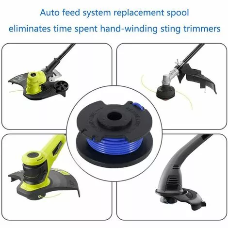 Bobines De Fil De Rechange Pour Débroussailleuse Compatible Ryobi One+ AC14RL3A Remplacement Du Fil De Coupe Et Du Câble De Coupe De La Tête Faucheuse à Bobine Macaron 5 Bobines De Fil De Rechange Pour Débroussailleuse Compatible Ryobi One+ AC14RL3A Remplacement Du Fil De Coupe Et Du Câble De Coupe De La Tête Faucheuse à Bobine Macaron – Image 3