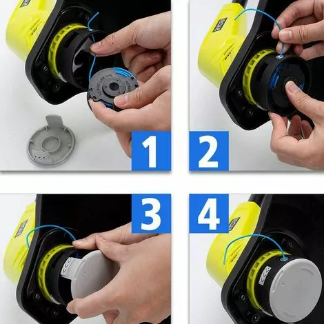 Bobines De Fil De Rechange Pour Débroussailleuse Compatible Ryobi One+ AC14RL3A Remplacement Du Fil De Coupe Et Du Câble De Coupe De La Tête Faucheuse à Bobine Macaron 6 Bobines De Fil De Rechange Pour Débroussailleuse Compatible Ryobi One+ AC14RL3A Remplacement Du Fil De Coupe Et Du Câble De Coupe De La Tête Faucheuse à Bobine Macaron – Image 4