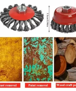 MODOU Tête Brosse Désherbage, Pour Débroussailleuse, Plateau Désherbage En Fil D'acier Universel Aménagement Paysager Coupe Irrigation Machines Accessoires (4 Pouces) -Débroussailleuse Soldes Magasin 54087168 3