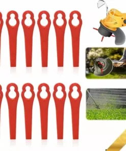 Lames En Plastique De Rechange,100 Pièces Lames De Coupe En Plastique Lame De Tondeuse En Plastique Débroussailleuse à Couteau En Plastique, Pour Jardin Et Pelouse Coupe Bordures，Starlight