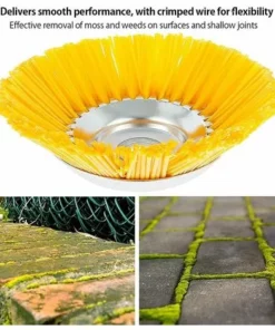 TINOR Brosse Anti-mauvaises Herbes En Nylon - Brosse Ronde Universelle Pour Débroussailleuse - Outils De Jardin Durables - 200 Mm X 25,4 Mm -Débroussailleuse Soldes Magasin 54497276 2