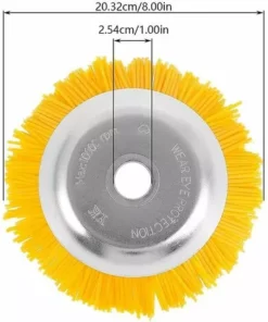 TINOR Brosse Anti-mauvaises Herbes En Nylon - Brosse Ronde Universelle Pour Débroussailleuse - Outils De Jardin Durables - 200 Mm X 25,4 Mm -Débroussailleuse Soldes Magasin 54497276 5