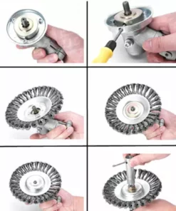 DECKON 4 Pièces Coupe-herbe Débroussailleuse De 200 Mm De Diamètre Brosse Métallique Débroussailleuse Peut éliminer Efficacement Les Mauvaises Herbes Et Avec Adaptateurs 8 DECKON 4 Pièces Coupe-herbe Débroussailleuse De 200 Mm De Diamètre Brosse Métallique Débroussailleuse Peut éliminer Efficacement Les Mauvaises Herbes Et Avec Adaptateurs -Débroussailleuse Soldes Magasin 54830045 3