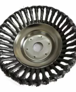 DECKON Tête Brosse Désherbage Avec Contre-écrou Pour Débroussailleuse, Plateau Désherbage En Fil D'acier Universel, Tête D'herbe Roue Au Manganèse Brosse Pièces De Rechange, 150 X 25,4 Mm -Débroussailleuse Soldes Magasin 54830289 2