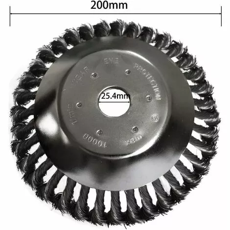 Tete Brosse Débroussailleuse,Triomphe 200x25.4mm Brosse Desherbage Debroussailleuse, Debroussailleur Pour Outils De Pelouse Jardin Agriculture (8 Pouce) 4 Tete Brosse Débroussailleuse,Triomphe 200x25.4mm Brosse Desherbage Debroussailleuse, Debroussailleur Pour Outils De Pelouse Jardin Agriculture (8 Pouce) – Image 2