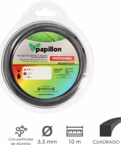 AFT Débroussailleuses Carrées Professionnelles En Fil Nylon Et Aluminium Ø 3,5 Mm. Rouler 10 Mètres. Fil De Nylon Couper L'herbe, L