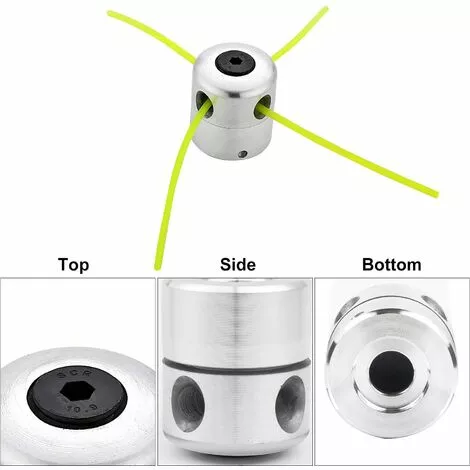 Tête De Débroussailleuse Universelle Aluminium Fils Tête Coupe-bordure Tête Double Fil Bobine Tête Fil Nylon Pour Tondeuse, 1 Têtes De Fil + 4 Fils,Fontainebleau 4 Tête De Débroussailleuse Universelle Aluminium Fils Tête Coupe-bordure Tête Double Fil Bobine Tête Fil Nylon Pour Tondeuse, 1 Têtes De Fil + 4 Fils,Fontainebleau – Image 2