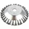 8 Pouces Tête Brosse Désherbage, Brosse De Roue De Fil D'acier Universel Métal Fixation De Débroussailleuse 25,4MM X 190MM, 1Pcs，Fontainebleau