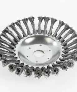 8 Pouces Tête Brosse Désherbage, Brosse De Roue De Fil D'acier Universel Métal Fixation De Débroussailleuse 25,4MM X 190MM, 1Pcs，Fontainebleau -Débroussailleuse Soldes Magasin 55490016 4