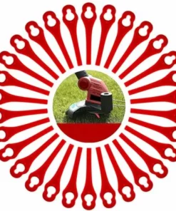 Lot De 50 Lames De Rechange Compatibles Avec Florabest Coupe Bordure LIDL FRTA 20 A1,FAT 18B2, FAT 18B3, Accessoire Pour Débroussailleuse Fontainebleau 50Pcs Rouge