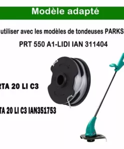 SUPERMARKET Bobines De Rechange Pour Débroussailleuse Sans Fil Parkside PRTA 20-Li C3 IAN351753,Lot De 4,Superma,noir -Débroussailleuse Soldes Magasin 55568279 4