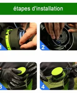 SUPERMARKET Bobines De Rechange Pour Débroussailleuse Sans Fil Parkside PRTA 20-Li C3 IAN351753,Lot De 4,Superma,noir -Débroussailleuse Soldes Magasin 55568279 5