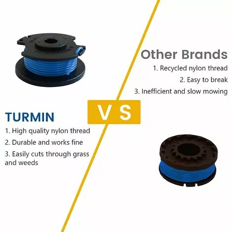 HKLFFJA 8 Paquets Bobine De Rechange Pour Coupe-bordure De Ligne 0,065 Pouce Pour Ryobi 18v 24v 40v, Compatible Avec Ryobi One + AC14RL3A, Coupe-fil Sans Fil Line 11ft, 6 Bobines + 2 Capuchons De Coupe 5 HKLFFJA 8 Paquets Bobine De Rechange Pour Coupe-bordure De Ligne 0,065 Pouce Pour Ryobi 18v 24v 40v, Compatible Avec Ryobi One + AC14RL3A, Coupe-fil Sans Fil Line 11ft, 6 Bobines + 2 Capuchons De Coupe – Image 3