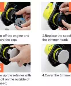 HKLFFJA 8 Paquets Bobine De Rechange Pour Coupe-bordure De Ligne 0,065 Pouce Pour Ryobi 18v 24v 40v, Compatible Avec Ryobi One + AC14RL3A, Coupe-fil Sans Fil Line 11ft, 6 Bobines + 2 Capuchons De Coupe 11 HKLFFJA 8 Paquets Bobine De Rechange Pour Coupe-bordure De Ligne 0,065 Pouce Pour Ryobi 18v 24v 40v, Compatible Avec Ryobi One + AC14RL3A, Coupe-fil Sans Fil Line 11ft, 6 Bobines + 2 Capuchons De Coupe -Débroussailleuse Soldes Magasin 55842899 5