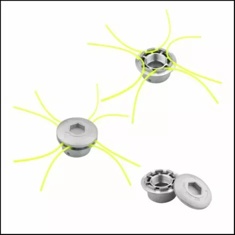 FR-LIFE Aluminium Fils Tête Coupe-Bordure,BR-Vie Tête De Débroussailleuse Universelle Accessoire De Débroussailleuse Avec 4 Lignes Pour Tondeuse à Gazon, 72 X 44.5 Mm 4 FR-LIFE Aluminium Fils Tête Coupe-Bordure,BR-Vie Tête De Débroussailleuse Universelle Accessoire De Débroussailleuse Avec 4 Lignes Pour Tondeuse à Gazon, 72 X 44.5 Mm – Image 2