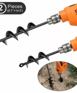 LUCKY-88 Outils De Jardin Foret Au Sol En Alliage Foret à Tarière Pour Plantes De Jardin 2PCS (4X22+5X37) -Débroussailleuse Soldes Magasin 56330768 2