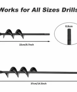 LUCKY-88 Outils De Jardin Foret Au Sol En Alliage Foret à Tarière Pour Plantes De Jardin 2PCS (4X22+5X37) -Débroussailleuse Soldes Magasin 56330768 3