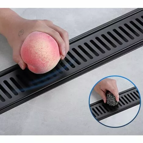 LUCKY-88 Accessoires Pour évier De Cuisine Siphon De Sol Rectangulaire Noir Siphon De Sol Long En Acier Inoxydable 304 Trou De Vidange Latéral (20 Cm De Long) 6 LUCKY-88 Accessoires Pour évier De Cuisine Siphon De Sol Rectangulaire Noir Siphon De Sol Long En Acier Inoxydable 304 Trou De Vidange Latéral (20 Cm De Long) – Image 4