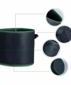 LUCKY-88 Sac à Planter 5 Sacs De Plantation, Sacs De Plantation D'arbres Non Tissés Pour La Culture De Semis (noir Pur, (10 Gallons) Poignées Doubles Φ40 * 30) -Débroussailleuse Soldes Magasin 56364870 3