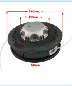 CATHERINE Tête En Aluminium Sans Tondeuse à Gazon Tête D'herbe Corde D'herbe Tête D'herbe Universrésistant à L'usure Corde En Nylon Fil De Scie,noir