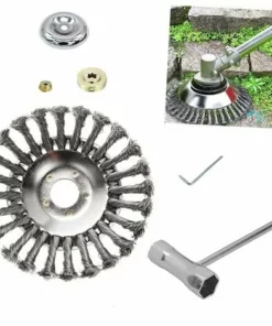 READCLY 6 Pouces/150 Mm Tête De Débroussailleuse Conique En Fil Acier Massif De Fer Noué Gazon Tête Coupe Brosse Tondeuse Gazon Acier Tête Accessoires De Tondeuse Pour Les Coupe-bordures Tondeuses à Gazon