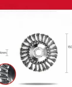 ZHUOXUAN Tête Brosse Désherbage, Brosse De Roue De Fil D'acier Universel Métal De Débroussailleuse 6 Pouces