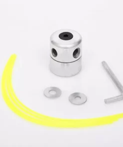 ZHUOXUAN Tête De Débroussailleuse Universelle Aluminium Fils Tête Coupe-bordure Tête Double Fil Bobine Tête Fil Nylon Pour Tondeuse, 1 Têtes De Fil + 4 Fils