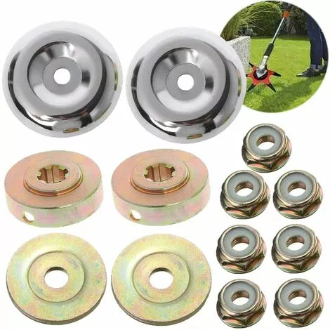 TINOR 6PCS Tête De Débroussailleuse Universelle Accessoires Avec 7PCS Ecrous De Fixation Tête De Coupe Bordure Pour Débroussailleuse Stihl 3 TINOR 6PCS Tête De Débroussailleuse Universelle Accessoires Avec 7PCS Ecrous De Fixation Tête De Coupe Bordure Pour Débroussailleuse Stihl