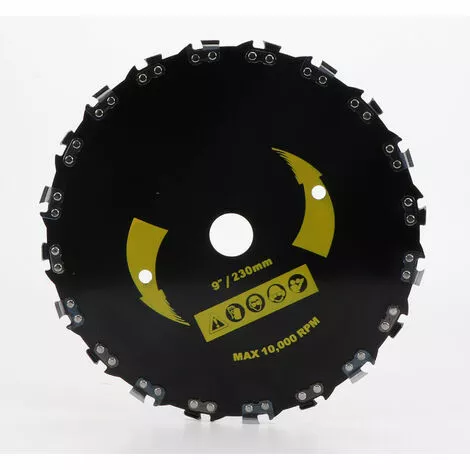 Thsinde Tête De Tondeuse à Gazon Pour Tronçonneuse à Disque, Tête De Tondeuse à Gazon En Acier à 20 Dents De 9 Pouces-le Noir 3 Thsinde Tête De Tondeuse à Gazon Pour Tronçonneuse à Disque, Tête De Tondeuse à Gazon En Acier à 20 Dents De 9 Pouces-le Noir