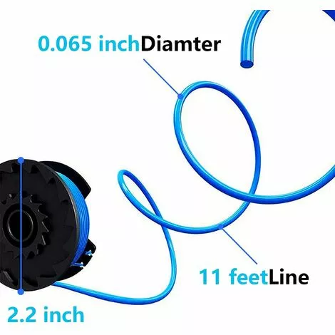 HKLFFJA 8 Paquets Bobine De Rechange Pour Coupe-bordure De Ligne 0,065 Pouce Pour Ryobi 18v 24v 40v, Compatible Avec Ryobi One + AC14RL3A, Coupe-fil Sans Fil Line 11ft, 8 Bobines + 2 Capuchons De Coupe 6 HKLFFJA 8 Paquets Bobine De Rechange Pour Coupe-bordure De Ligne 0,065 Pouce Pour Ryobi 18v 24v 40v, Compatible Avec Ryobi One + AC14RL3A, Coupe-fil Sans Fil Line 11ft, 8 Bobines + 2 Capuchons De Coupe – Image 4