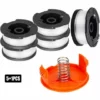 HKLFFJA Liuer 6PCS Bobine De Remplacement à Alimentation Automatique, Compris 5 Paquets Bobines De Remplacement Et 1 Paquet Capuchon Compatible Avec Black Et Decker Af-100(1.65mm*45m)