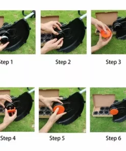 HKLFFJA Black + Decker Bobines De Fil Reflex Bobine Fil DéBroussailleuse Bobine Reflex Transparent 6 Bobines 1 Couvercle De Bobine 1 Ressort -Débroussailleuse Soldes Magasin 57121655 5