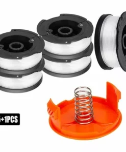 HKLFFJA Liuer 6PCS Bobine De Remplacement à Alimentation Automatique, Compris 5 Paquets Bobines De Remplacement Et 1 Paquet Capuchon Compatible Avec Black Et Decker Af-100(1.65mm*45m)