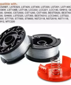 HKLFFJA Bobine De Remplacement à Alimentation Automatique, Compris 2 Paquets Bobines De Remplacement (32,8 Ft 0,065 Pouces) Et Capuchon Compatible Avec Black Et Decker Af-100 (3 Pièces) -Débroussailleuse Soldes Magasin 57121757 5