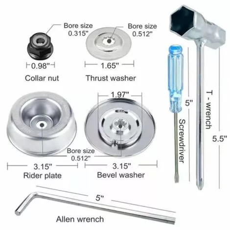 LUCKY-88 Accessoires De Tondeuse à Gazon Tête De Tondeuse à Gazon Accessoires De Tondeuse à Brosse Pour Tondeuse à Gazon (jeu De 4) 4 LUCKY-88 Accessoires De Tondeuse à Gazon Tête De Tondeuse à Gazon Accessoires De Tondeuse à Brosse Pour Tondeuse à Gazon (jeu De 4) – Image 2
