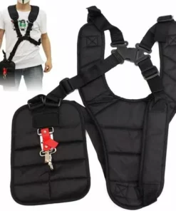 READCLY Ceinture Coupe-Bordures Noire Confort Double Bandoulière En Nylon Réglable Accessoires Pour Débroussailleuses Noir 11 X 4,7 X 3,6 Pouces