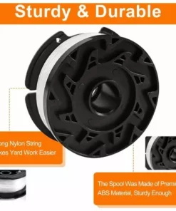 FONTAINEBLEAU Accessoires De Tondeuse à Gazon, Bobine Et Ligne De Ligne De Remise En Ligne De Remaniement Des Aliments Automobiles Compatibles Avec Black Decker AF-100-3ZP Fonepro 3Pcs -Débroussailleuse Soldes Magasin 57582088 3