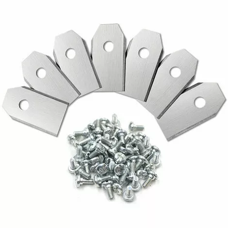 DENUOTOP Tête De Débroussailleuse 45 X Lames De Couteau En Titane Pour Toutes Les Tondeuses Robotiques Husqvarn/Automower/ Yardforce/Gardena (3g-0.75mm) Avec 45 Vis,argenté 5 DENUOTOP Tête De Débroussailleuse 45 X Lames De Couteau En Titane Pour Toutes Les Tondeuses Robotiques Husqvarn/Automower/ Yardforce/Gardena (3g-0.75mm) Avec 45 Vis,argenté – Image 3