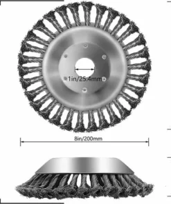 TINOR 8 Pouces/200mm Tête De Débroussailleuse Conique En Fil Acier Massif De Fer Noué Gazon Tête Coupe Brosse Tondeuse Gazon Acier Tête Accessoires De Tondeuse Pour Les Coupe-bordures Tondeuses à Gazon 8 TINOR 8 Pouces/200mm Tête De Débroussailleuse Conique En Fil Acier Massif De Fer Noué Gazon Tête Coupe Brosse Tondeuse Gazon Acier Tête Accessoires De Tondeuse Pour Les Coupe-bordures Tondeuses à Gazon -Débroussailleuse Soldes Magasin 57911436 2